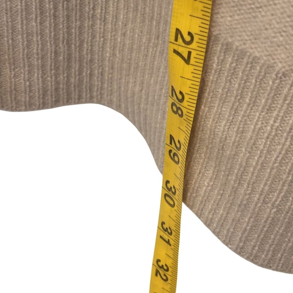 Chicos Beige Cowl Neck Long Sleeve Sweater Size 3 (16) Ribbed Hem 100 % Cashmere - Picture 8 of 12